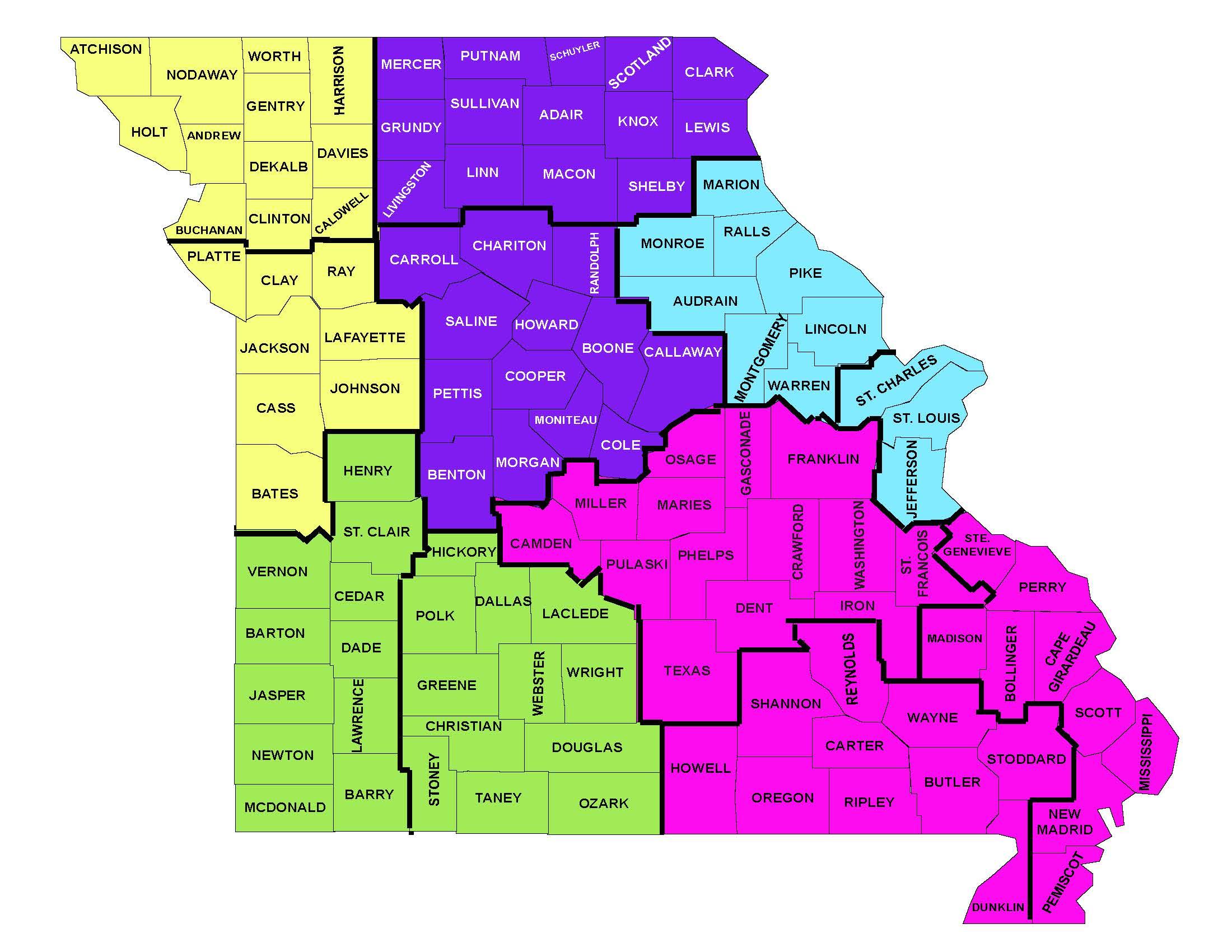 Regional Office Facilities Map
