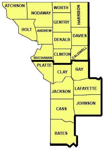 Kansas City and Albany County Map